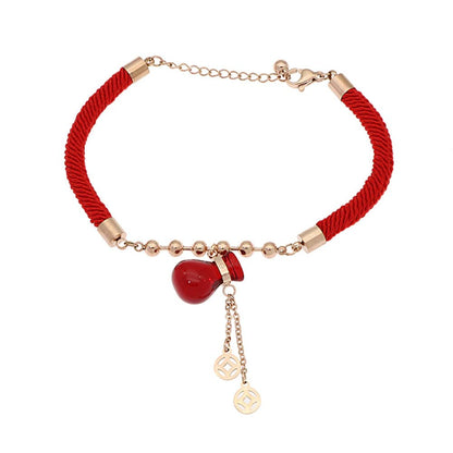 Kailash Way Red Money Bag Prosperity Luck Attraction Bracelet