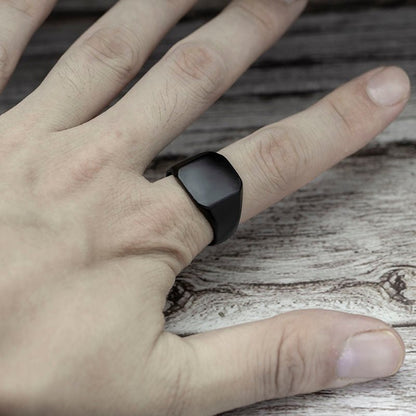 Kailash Way Black Onyx Shielding Energy Protection Ring