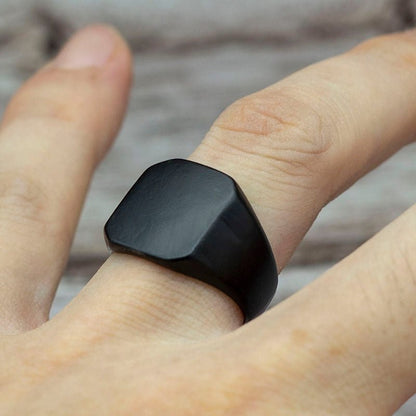 Kailash Way Black Onyx Shielding Energy Protection Ring