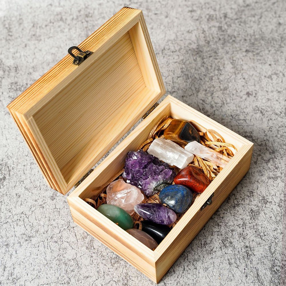 Kailash Way Natural Crystal Chakra Healing Positivity Box