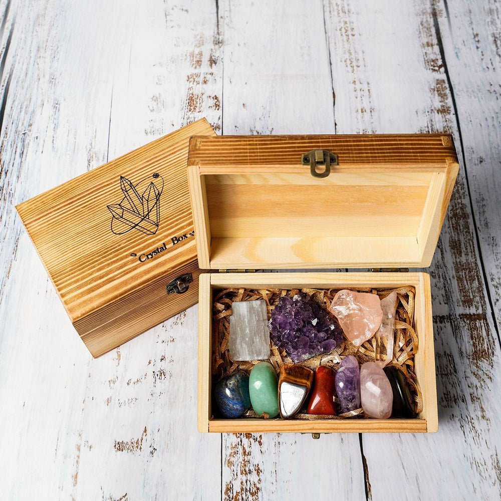 Kailash Way Natural Crystal Chakra Healing Positivity Box