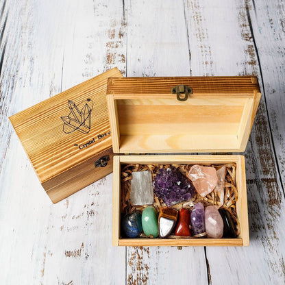 Kailash Way Natural Crystal Chakra Healing Positivity Box
