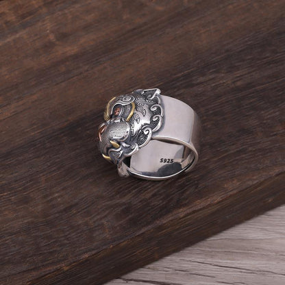 Kailash Way Adjustable Pixiu Prosperity Wealth Attraction Ring