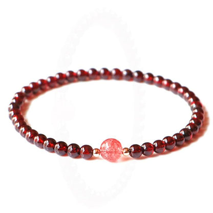 Kailash Way Garnet Lucky Charm Healing Energy Bracelet
