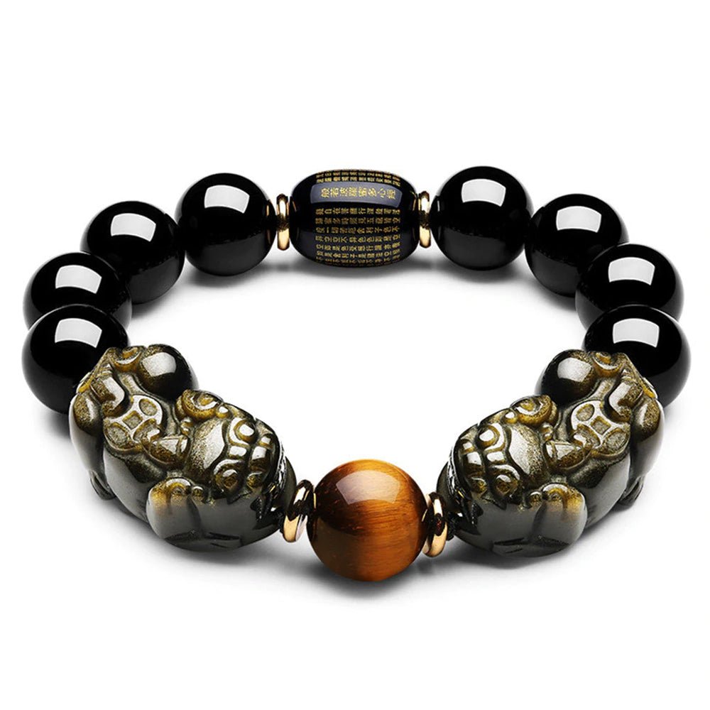 Kailash Way Gold Obsidian Pi Yao Wealth Protection Bracelet