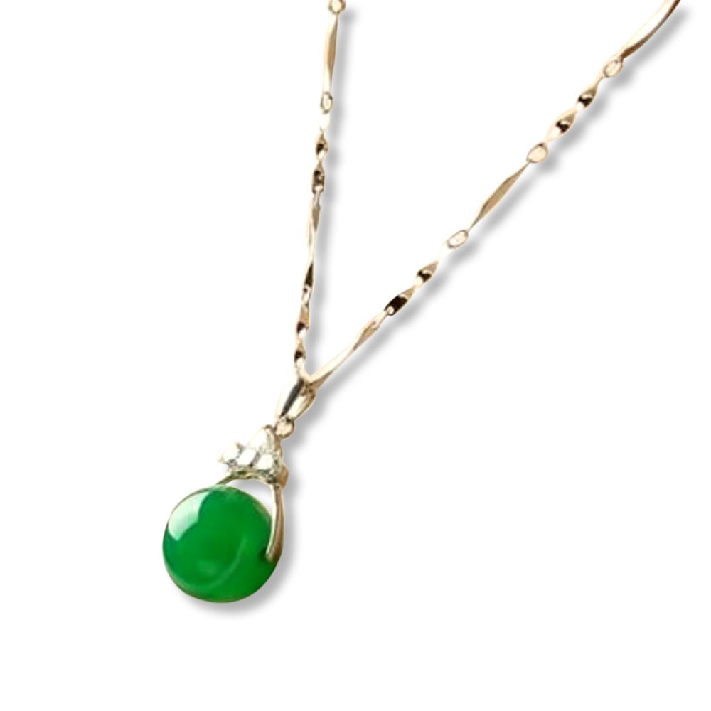 Kailash Way Green Jade Wealth Harmony Prosperity Necklace