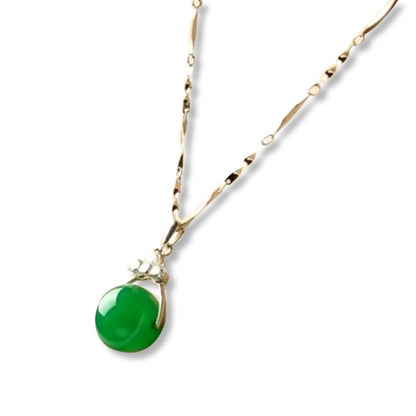 Kailash Way Green Jade Wealth Harmony Prosperity Necklace
