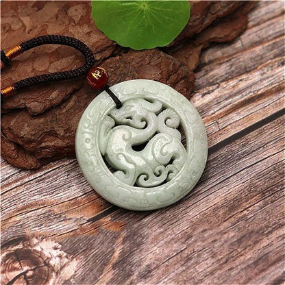 Kailash Way Jade Dragon Prosperity Protection Necklace