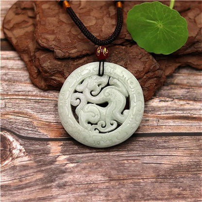 Kailash Way Jade Dragon Prosperity Protection Necklace