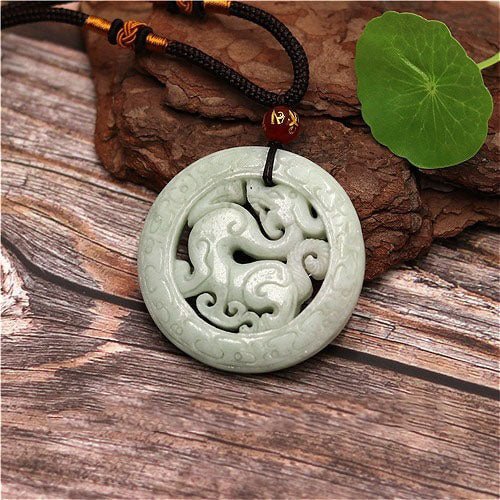 Kailash Way Jade Dragon Prosperity Protection Necklace
