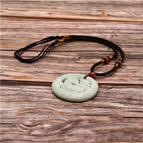 Kailash Way Jade Dragon Prosperity Protection Necklace