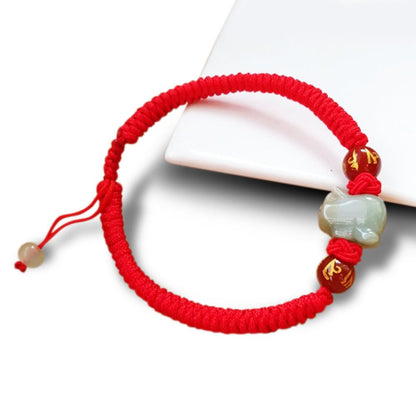 Kailash Way Jade Pig Wealth Attraction Luck Bracelet