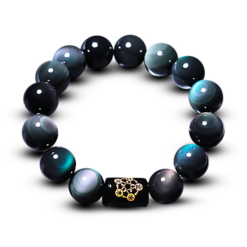 Kailash Way Rainbow Obsidian Shield Positivity Bracelet
