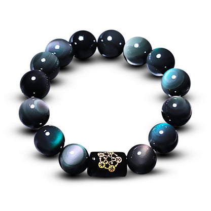 Kailash Way Rainbow Obsidian Shield Positivity Bracelet