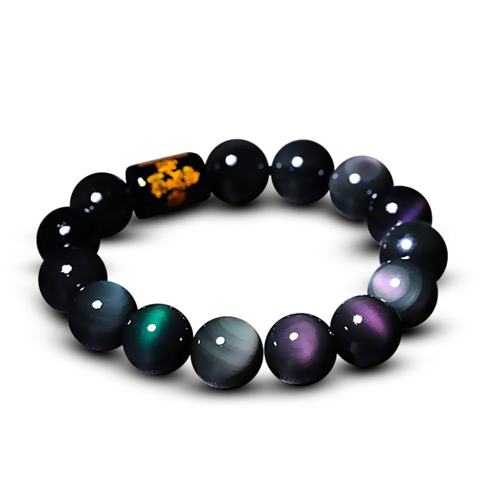 Kailash Way Rainbow Obsidian Shield Positivity Bracelet