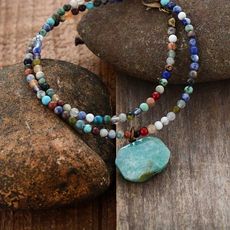Kailash Way Amazonite Abundance Success Fortune Necklace
