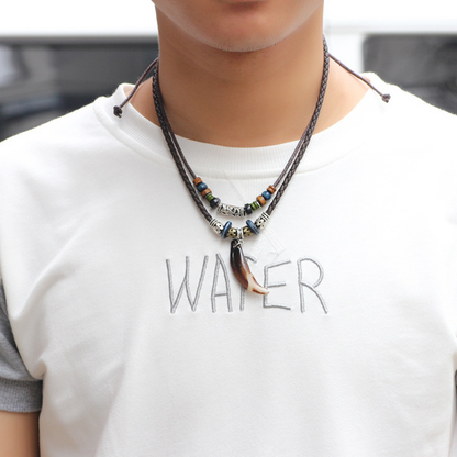 Kailash Way Zinc Alloy Wolf Tooth Protection Energy Necklace