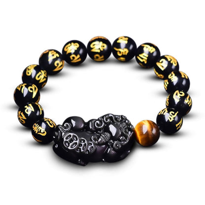 Kailash Way Obsidian Pixiu Wealth Protection Bracelet