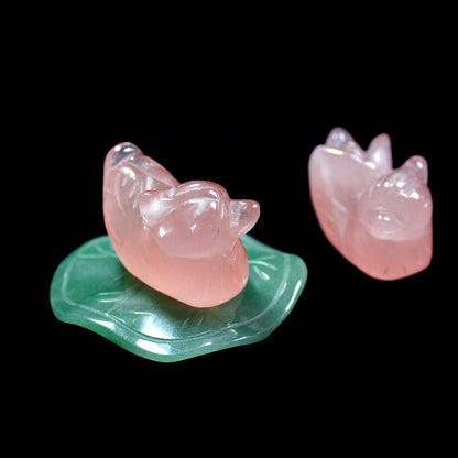 Kailash Way Pink Quartz Mandarin Ducks Eternal Love Ornament