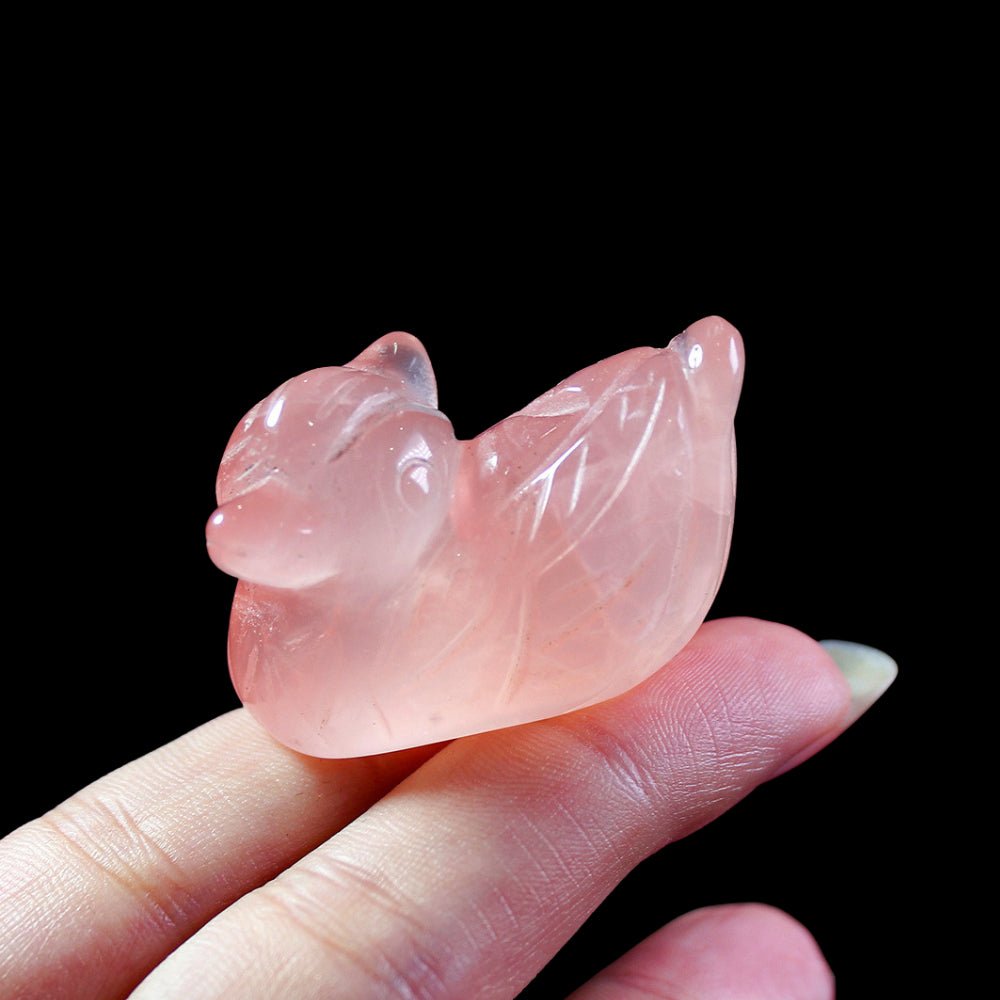 Kailash Way Pink Quartz Mandarin Ducks Eternal Love Ornament