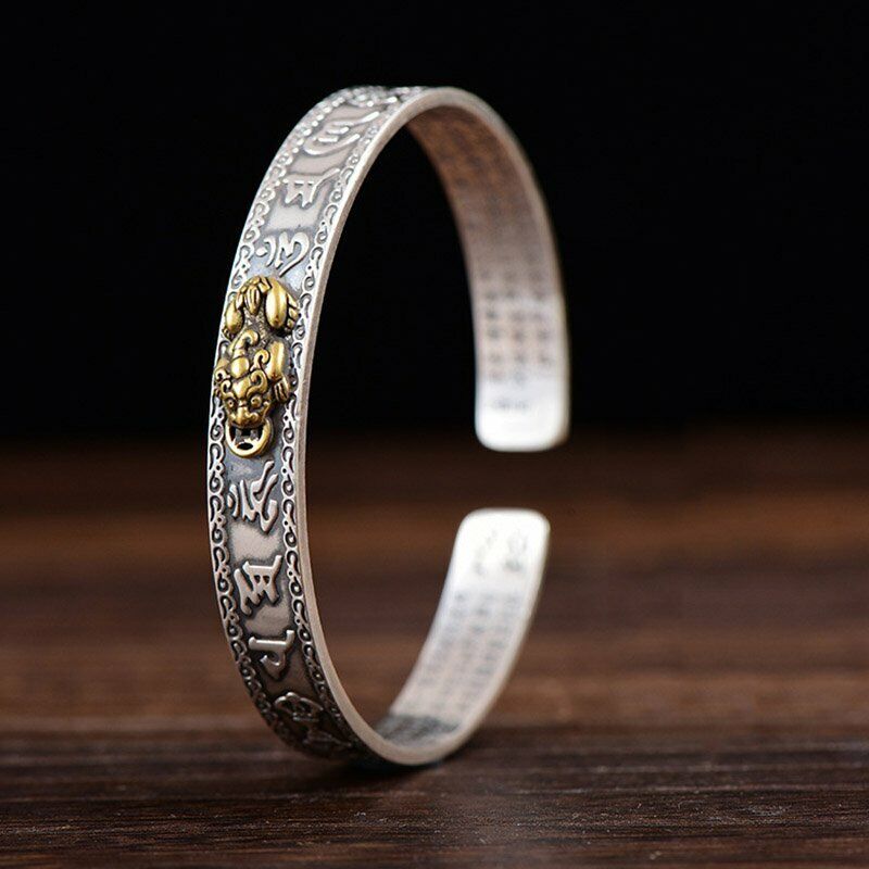 Kailash Way Gold Pixiu Prosperity Mantra Harmony Bangle