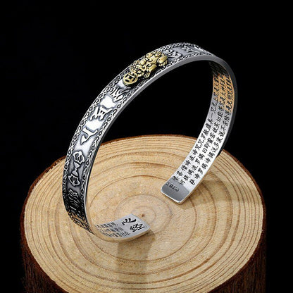 Kailash Way Gold Pixiu Prosperity Mantra Harmony Bangle