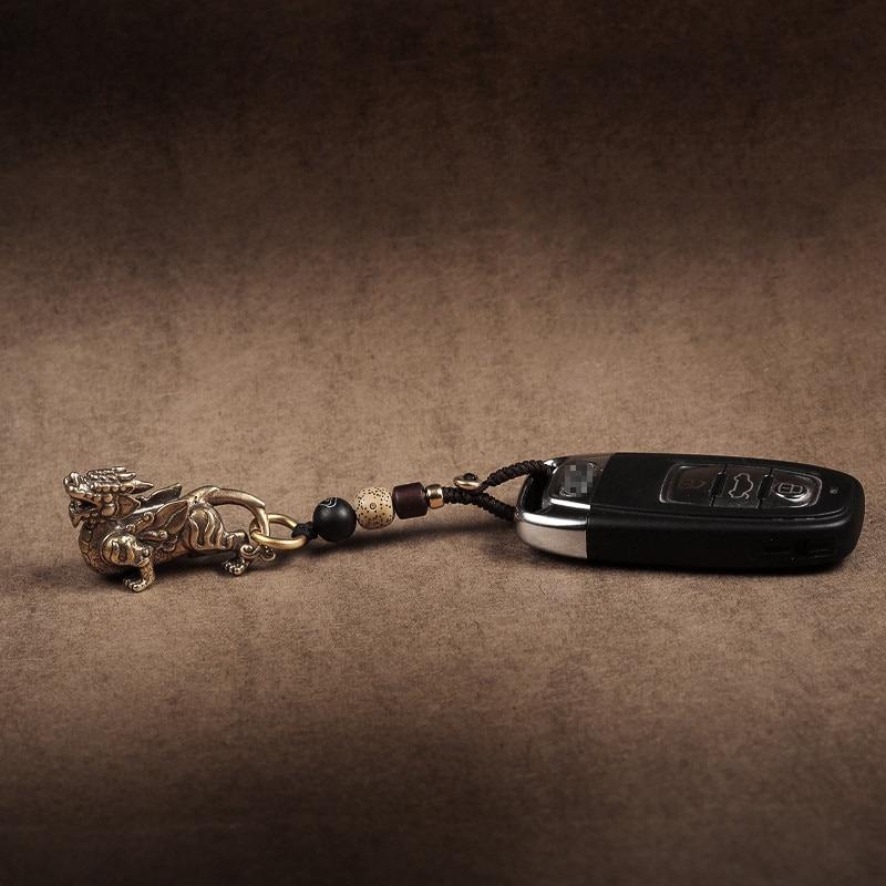 Kailash Way Copper Pixiu Wealth Attraction Keychain