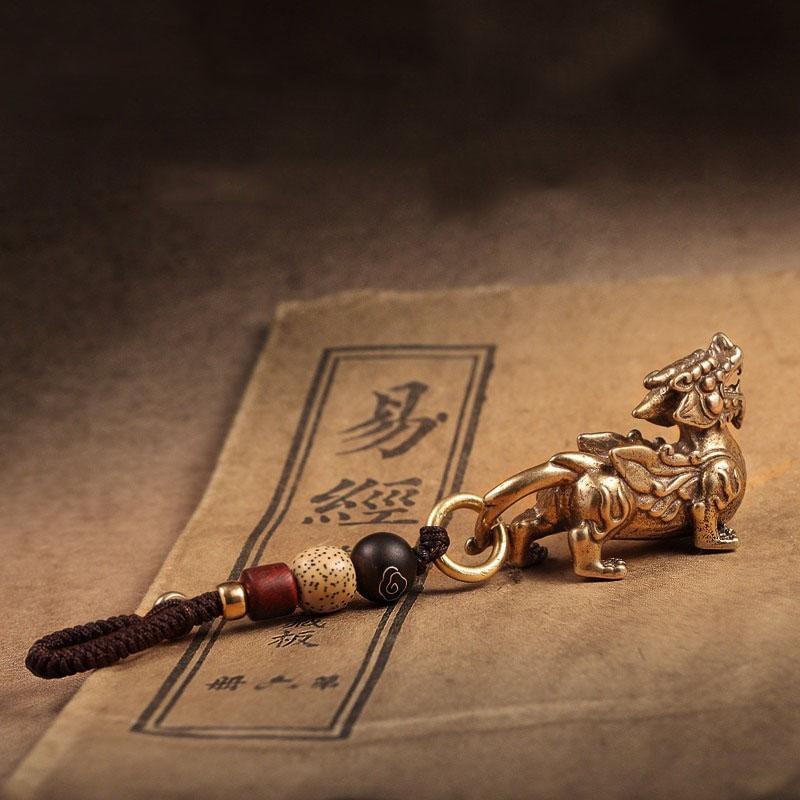 Kailash Way Copper Pixiu Wealth Attraction Keychain