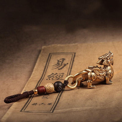 Kailash Way Copper Pixiu Wealth Attraction Keychain