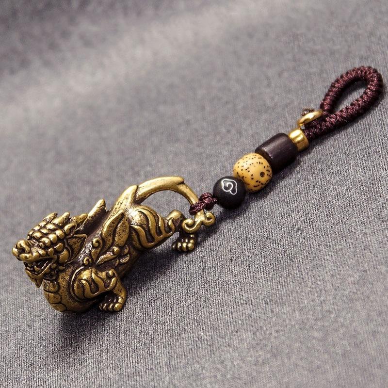 Kailash Way Copper Pixiu Wealth Attraction Keychain