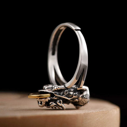 Kailash Way Silver Pixiu Prosperity Wealth Fortune Ring