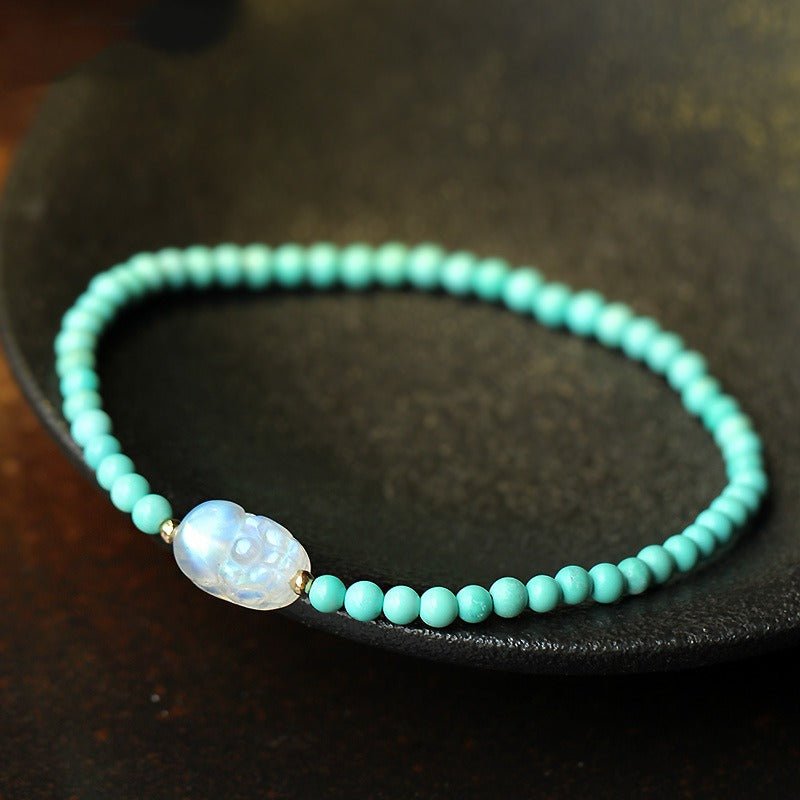 Kailash Way Moonstone Turquoise Pixiu Wealth Protection Bracelet