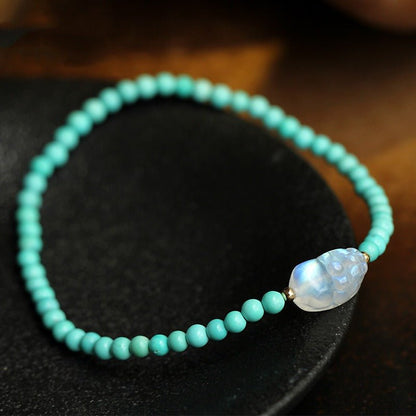 Kailash Way Moonstone Turquoise Pixiu Wealth Protection Bracelet