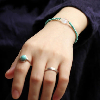 Kailash Way Moonstone Turquoise Pixiu Wealth Protection Bracelet