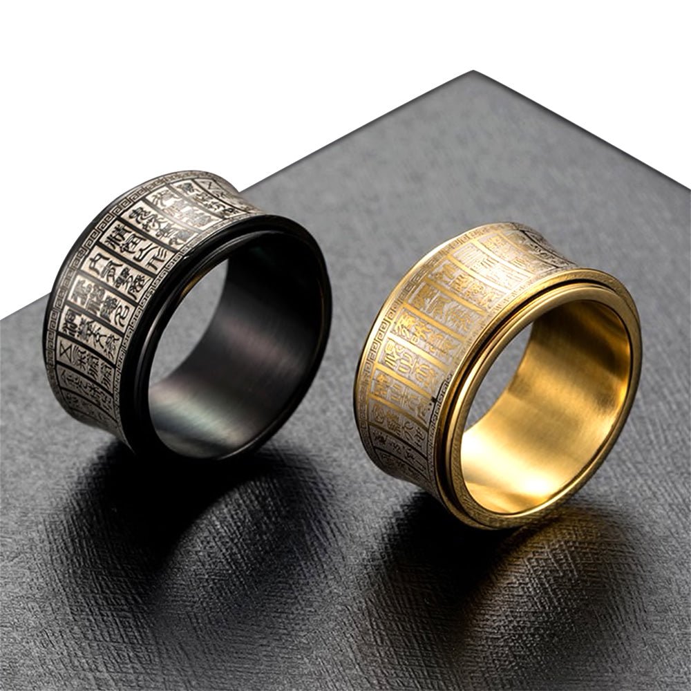 Kailash Way Rotating Mantra Prayer Protection Spinner Ring