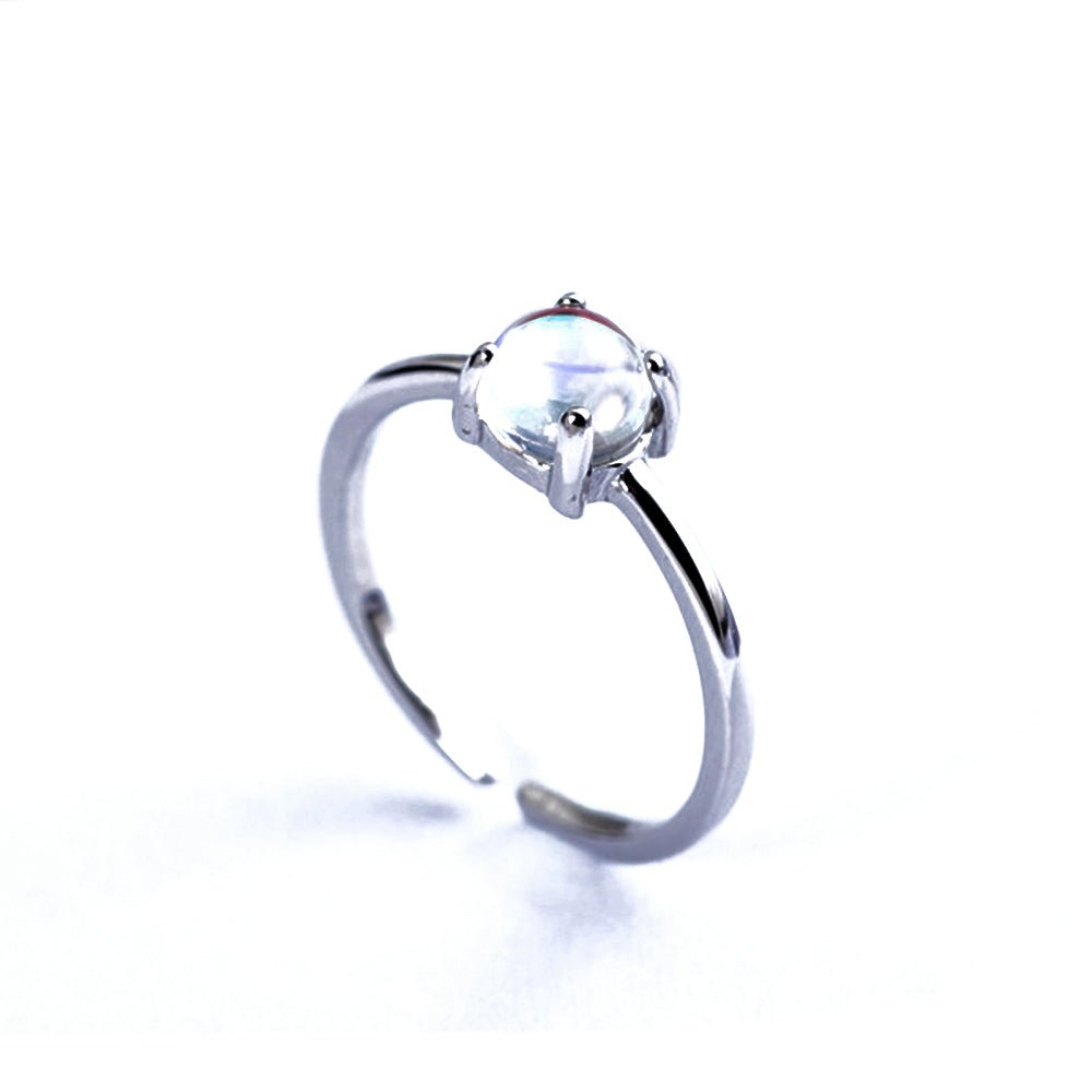 Kailash Way Silver Moonstone Psychic Protection Ring