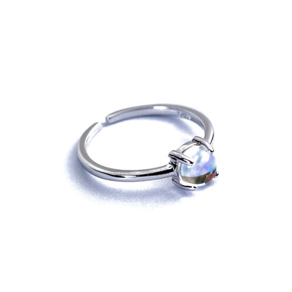 Kailash Way Silver Moonstone Psychic Protection Ring