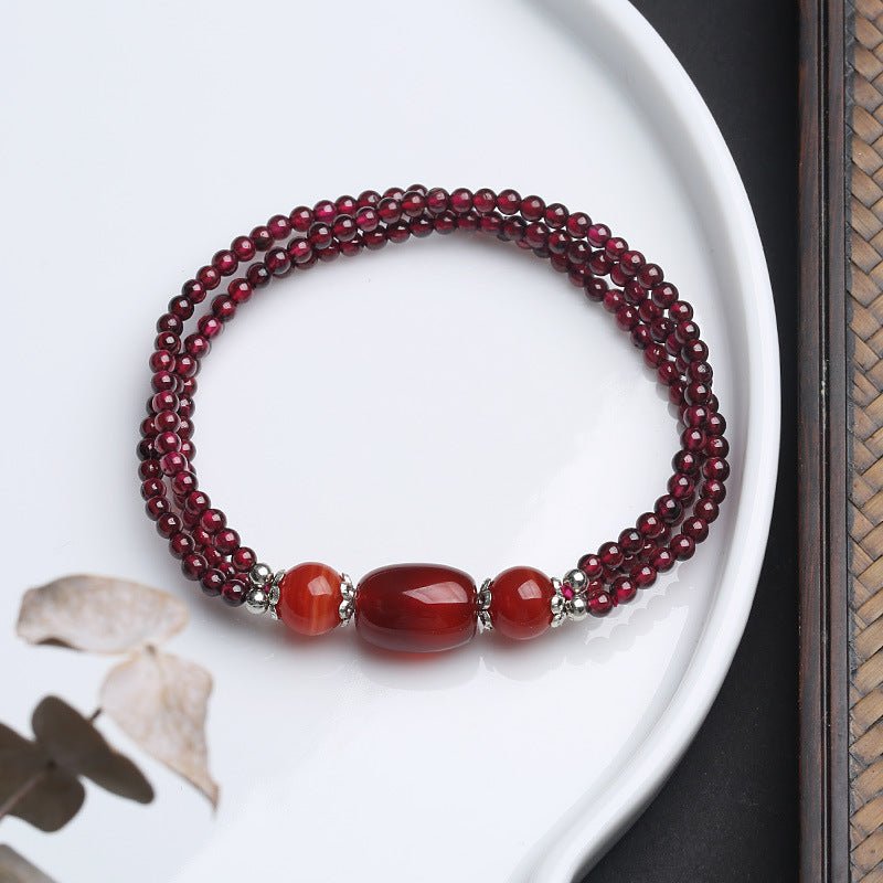Kailash Way Garnet & Agate Love Passion Energy Bracelet