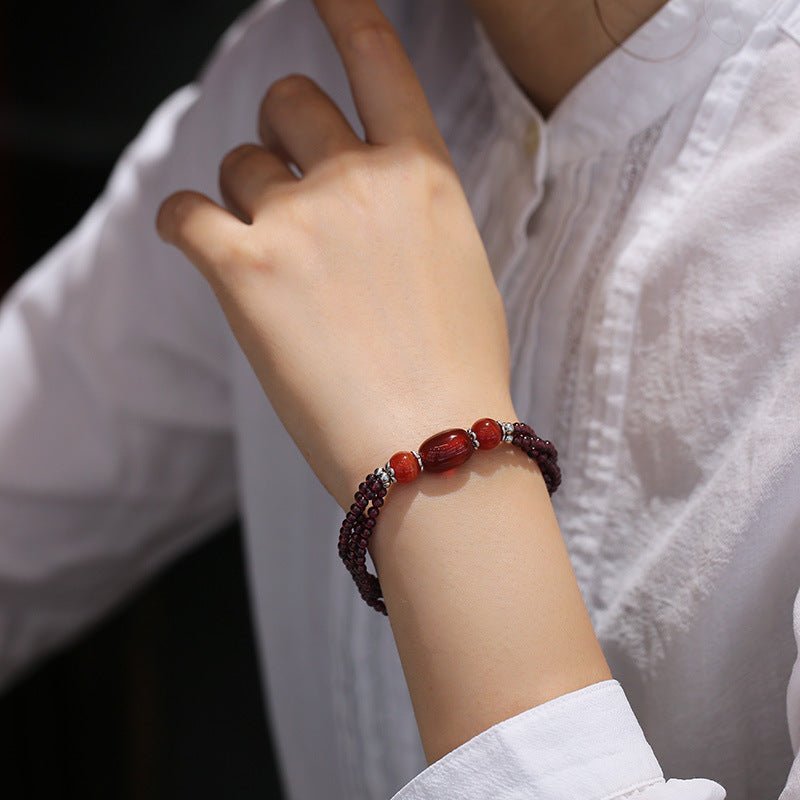 Kailash Way Garnet & Agate Love Passion Energy Bracelet