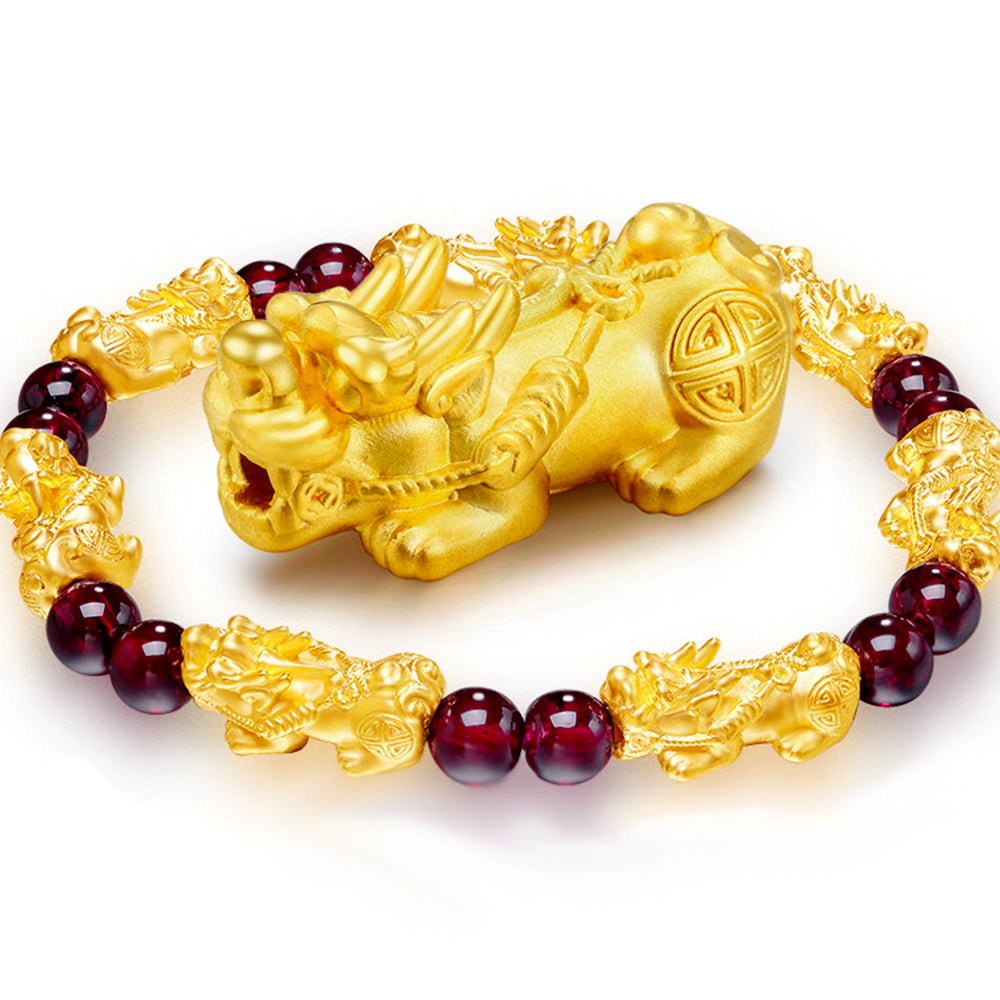 Kailash Way Garnet Pixiu Abundance Wealth Bracelet