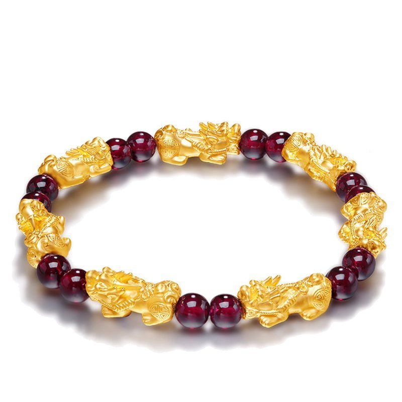 Kailash Way Garnet Pixiu Abundance Wealth Bracelet
