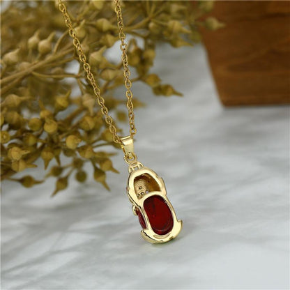 Kailash Way Garnet Pixiu Wealth Manifestation Necklace