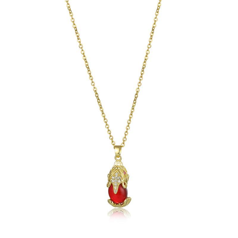 Kailash Way Garnet Pixiu Wealth Manifestation Necklace