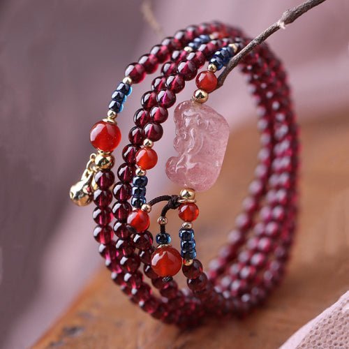 Kailash Way Garnet Love & Healing Multilayer Bracelet