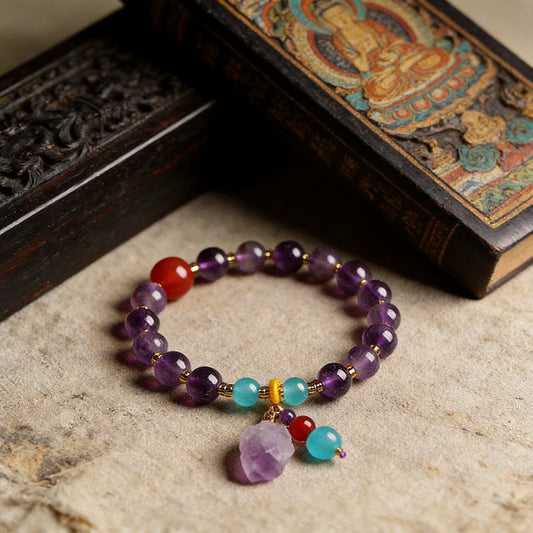 Kailash Way Amethyst Harmony Intuition Calming Bracelet front view