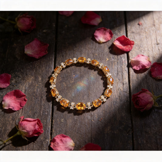 Kailash Way Citrine Stone Prosperity Luck Bracelet front view