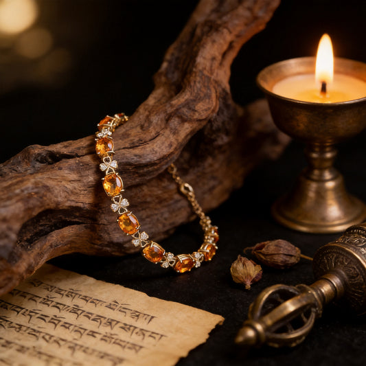 Kailash Way Citrine Stone Prosperity Luck Bracelet lifestyle scene