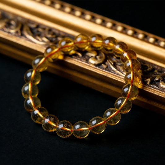 "Kailash Way Citrine Abundance Wealth Manifestation Bracelet" front view