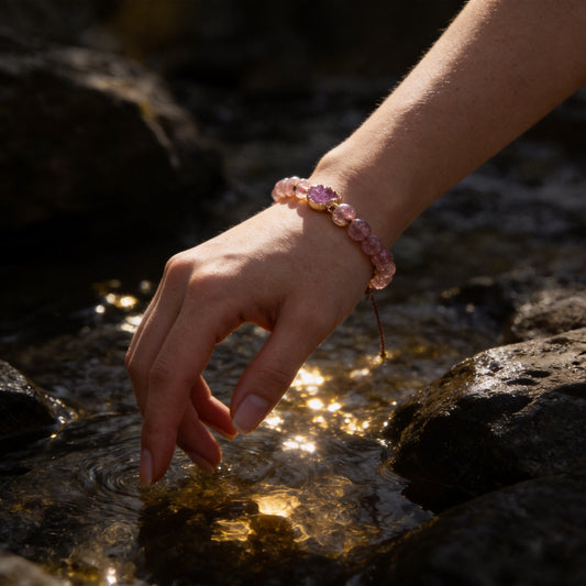 Kailash Way Druzy Positivity Relaxation Bracelet worn on wrist