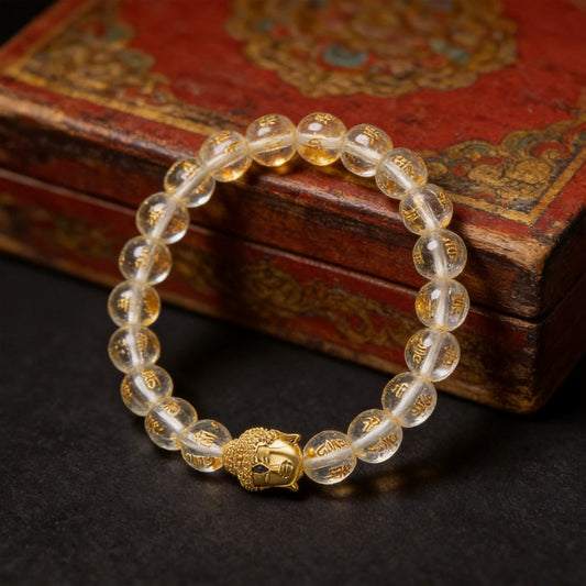Kailash Way Gold Buddha Abundance Fortune Bracelet front view
